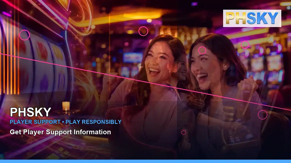 PHSKY neon jackpot slot games featuring an adult Filipina casino host with a right-diagonal composition