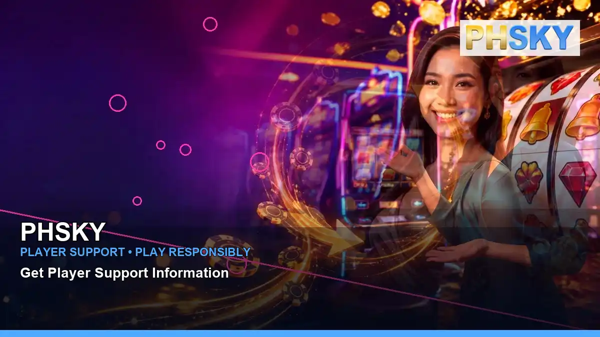 PHSKY neon jackpot slot games featuring an adult Filipina casino host with a wide-action composition