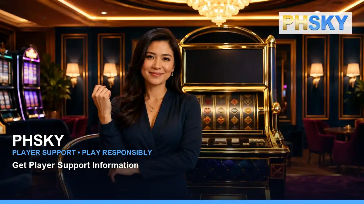 PHSKY VIP casino rewards featuring an adult Filipina casino host with a dynamic composition
