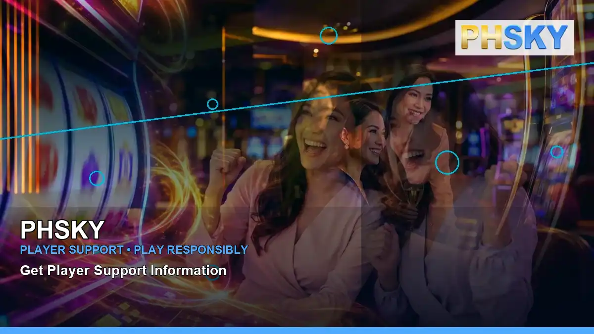 PHSKY mobile casino first deposit rewards featuring an adult Filipina casino host with a right-diagonal composition